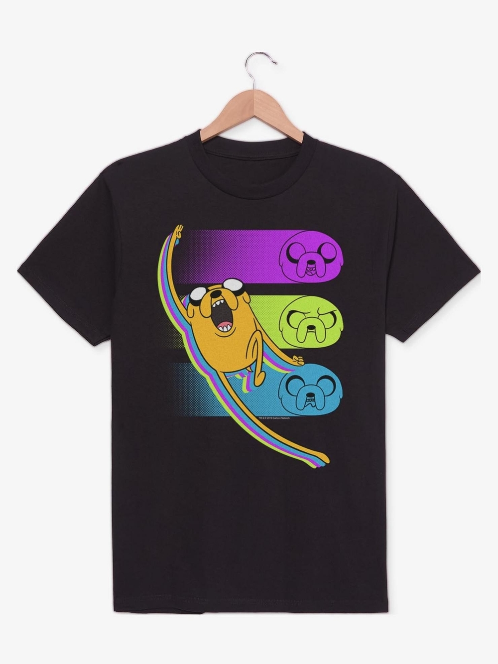 Adventure Time Jake Graphic Dog T-Shirt - Black